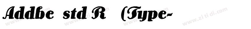 Addbe黑体std R 常规(Type字体转换